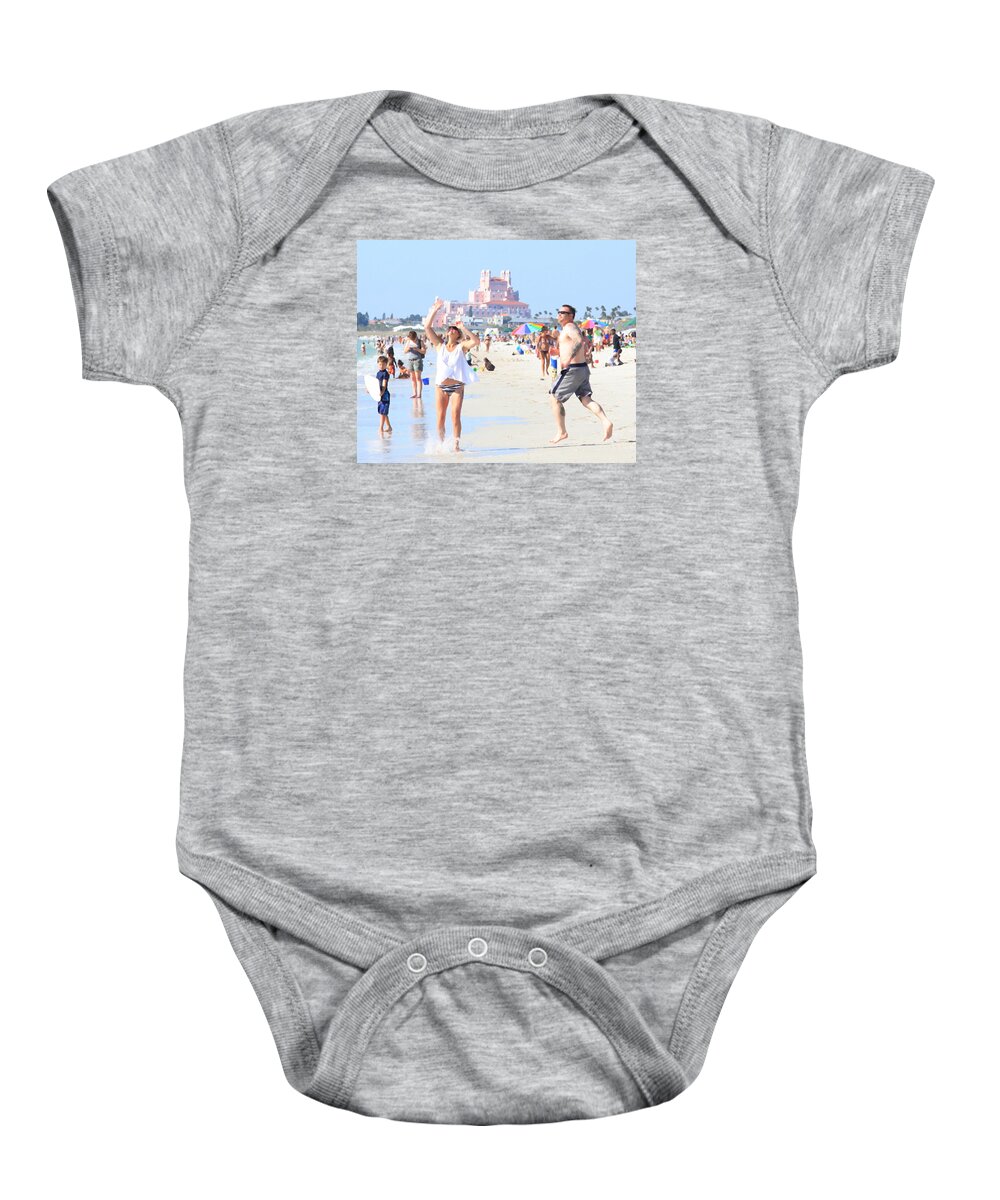 People Baby Onesie featuring the photograph Lost in the Sun by David Ralph Johnson