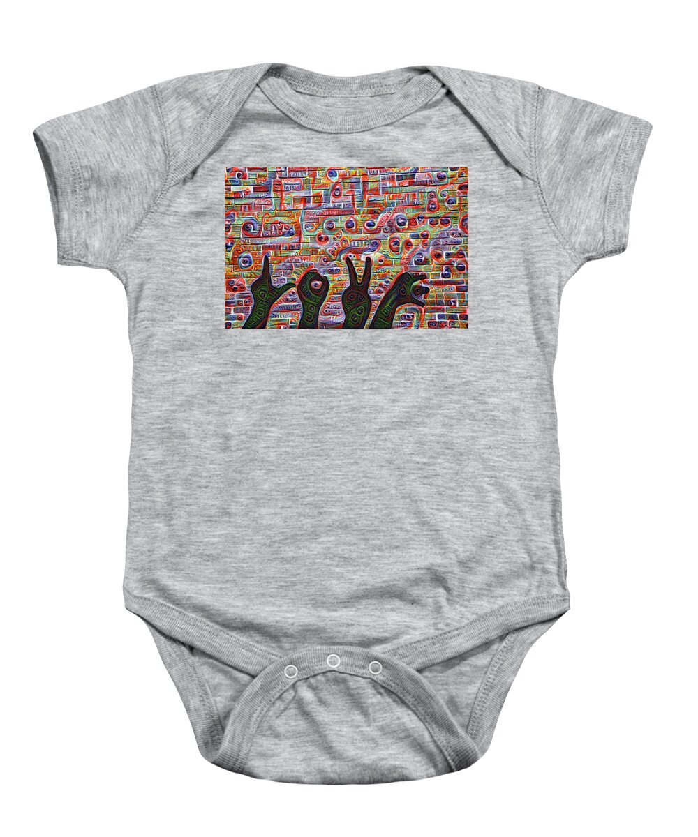 Love Baby Onesie featuring the photograph Love Hands Rendering by Bill Cannon