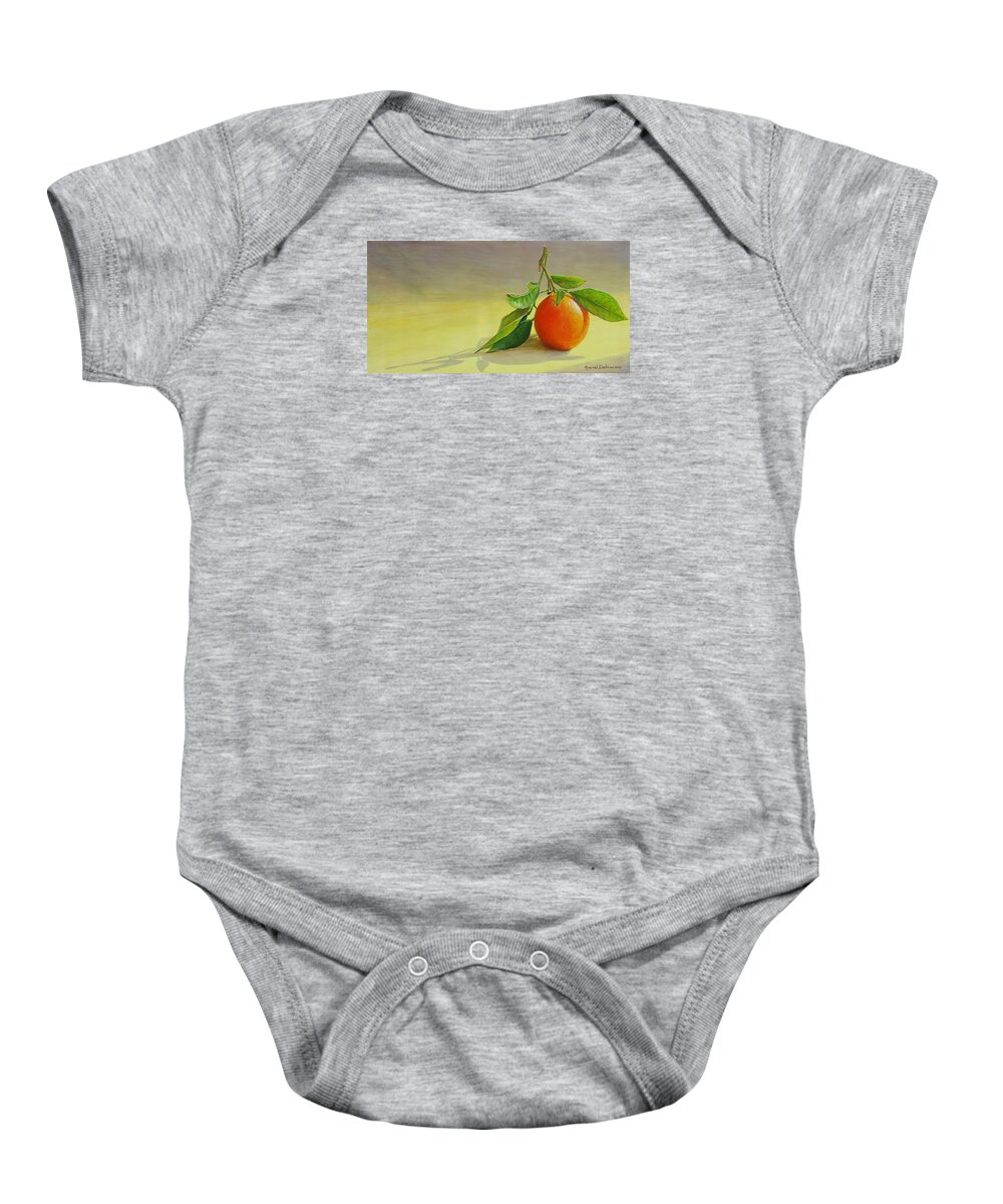 Floral Painting Baby Onesie featuring the painting Lumiere Jaune by Muriel Dolemieux