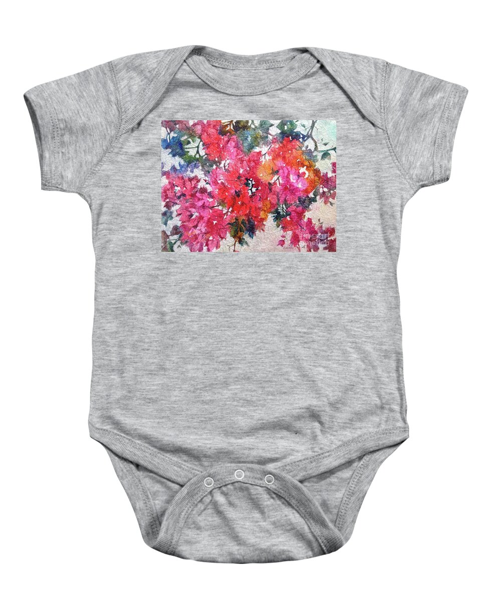 Flowers Baby Onesie featuring the painting Luscious Bougainvillea by Michelle Abrams