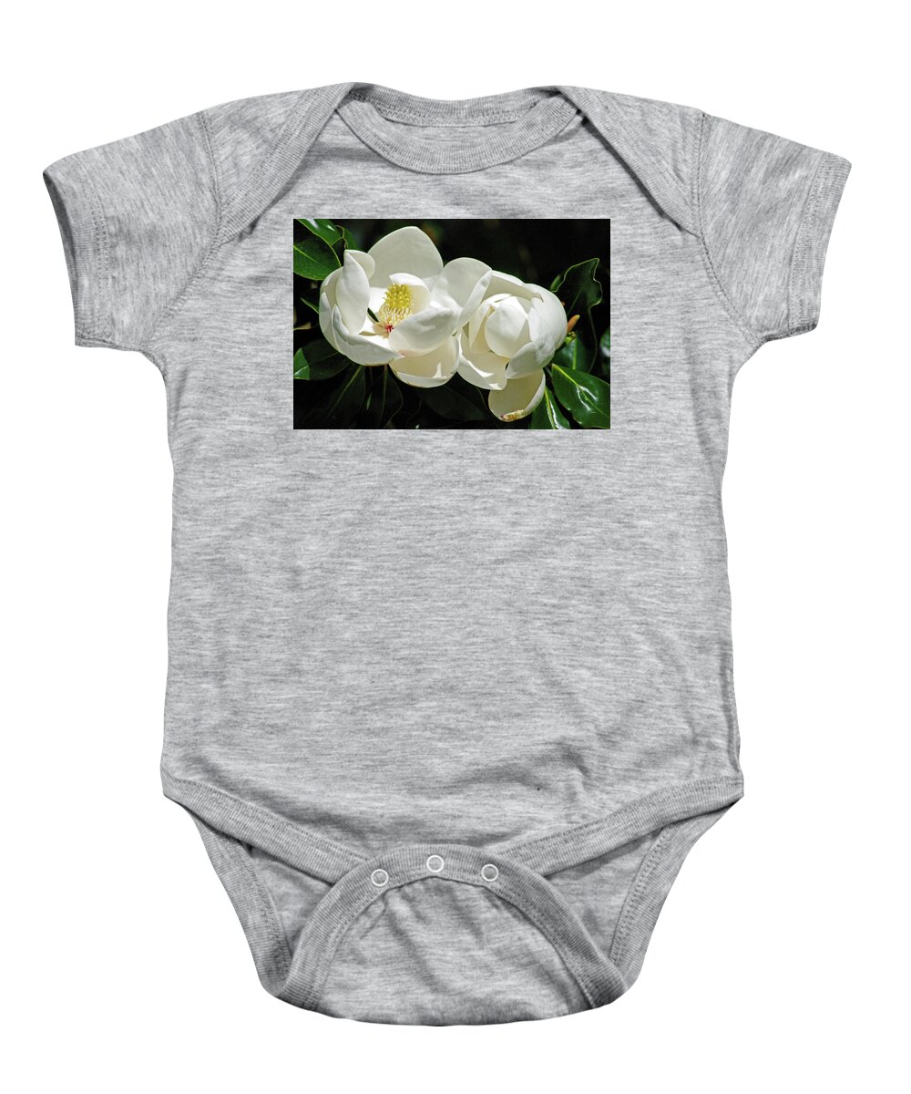 Nature Baby Onesie featuring the photograph Magnolia Bliss by Bess Carter