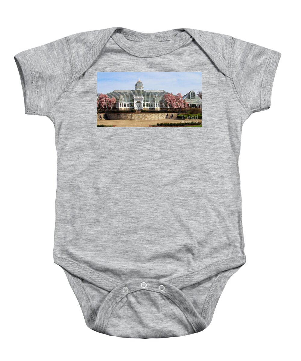 Franklin Park Conservatory Baby Onesie featuring the photograph Magnolias at Franklin Park Conservatory 3007 by Jack Schultz