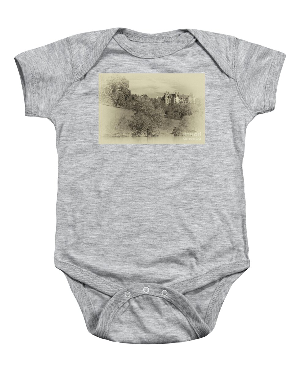 Biltmore Baby Onesie featuring the photograph Majestic Biltmore Estate by Dale Powell
