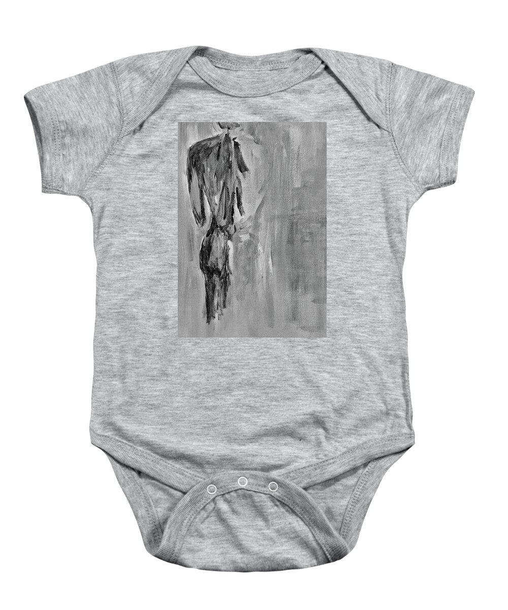 Male Nude Baby Onesie featuring the painting Male Nude 3 by Julie Lueders 