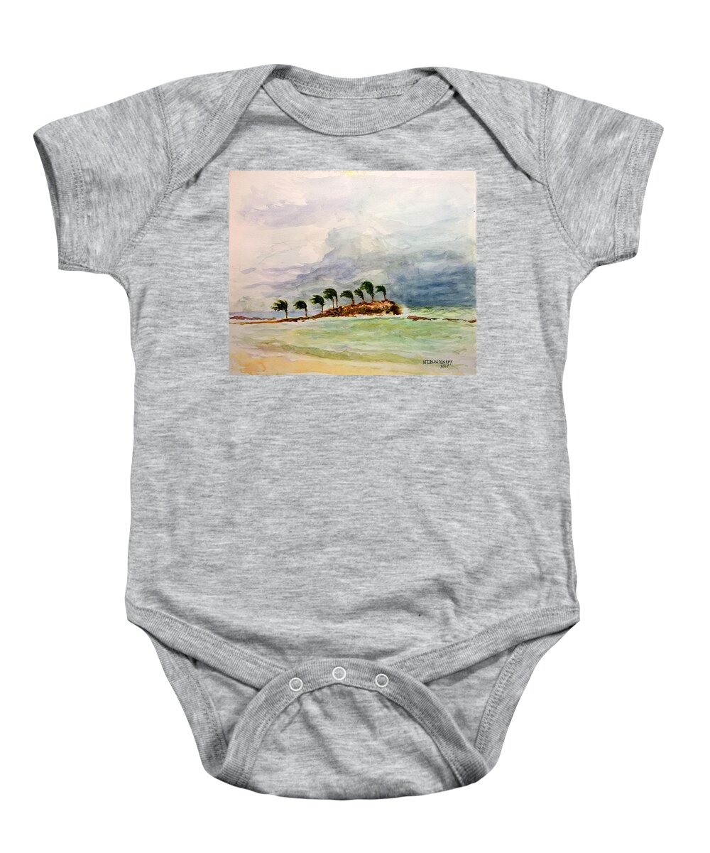Painting Baby Onesie featuring the painting Malya Jamaica by Nicolas Bouteneff