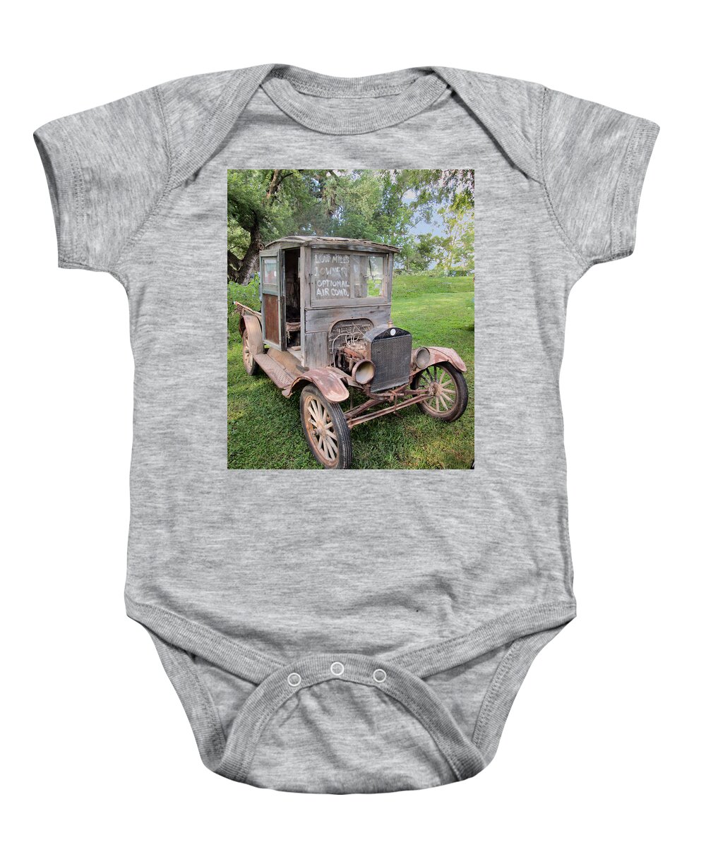 Fliver Baby Onesie featuring the photograph Manager's Special by Lin Grosvenor