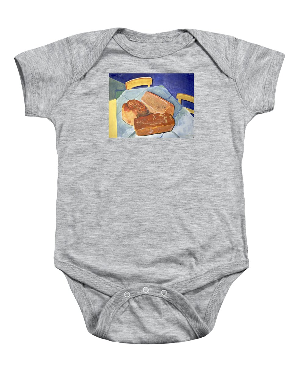  Baby Onesie featuring the painting Mary's Bread by Kathleen Barnes