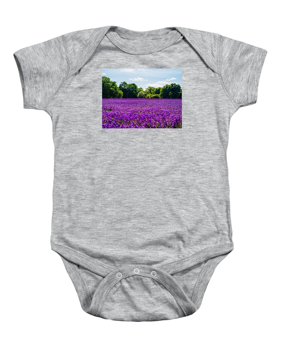 Mayfield Lavender Baby Onesie featuring the photograph Mayfield Lavender by Britten Adams