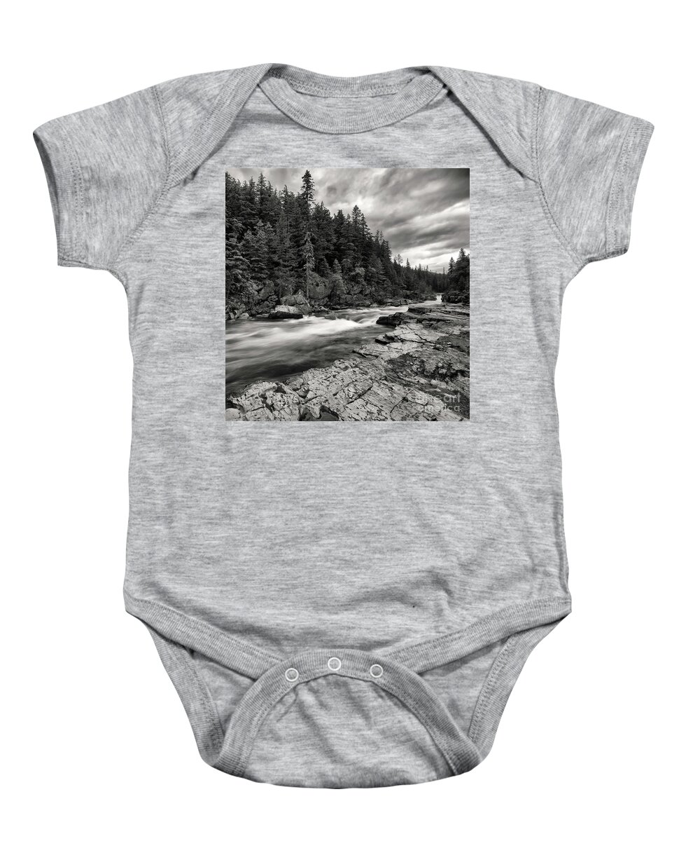 Glacier National Park Baby Onesie featuring the photograph McDonald Creek by Art Cole