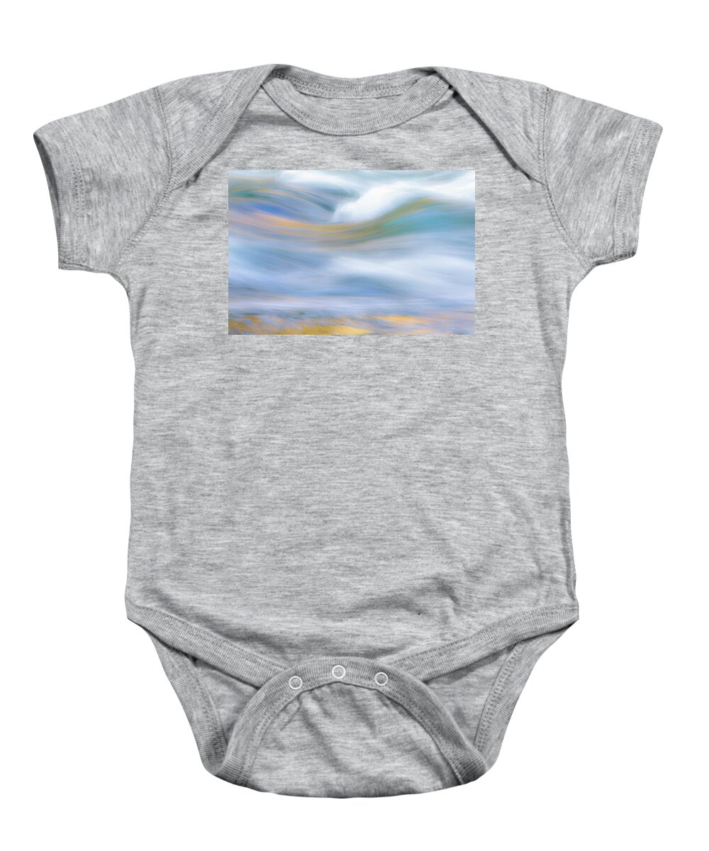 Yosemite Baby Onesie featuring the photograph Merced River Reflections 19 by Larry Marshall
