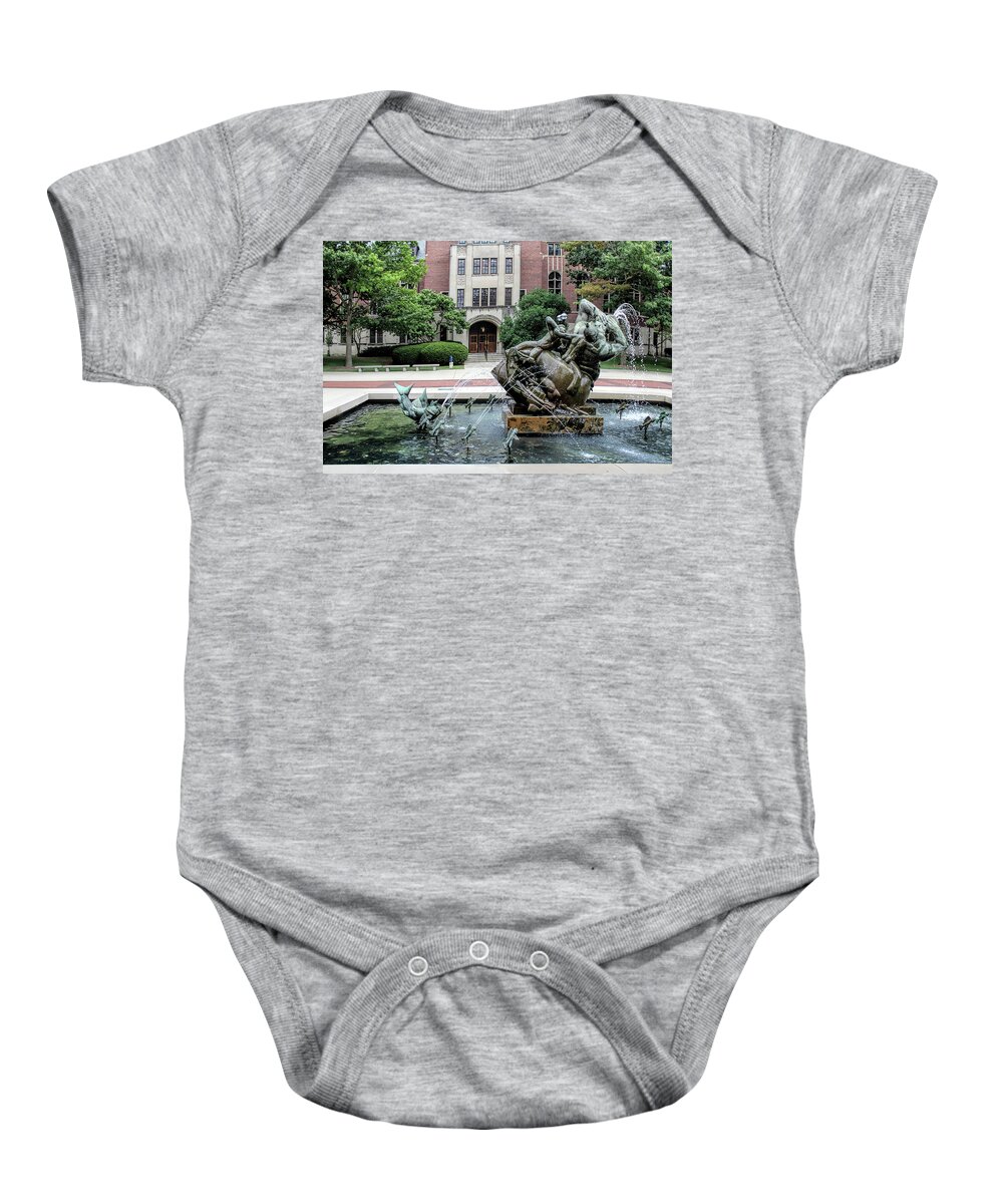 University Baby Onesie featuring the photograph Michigan League by Pat Cook