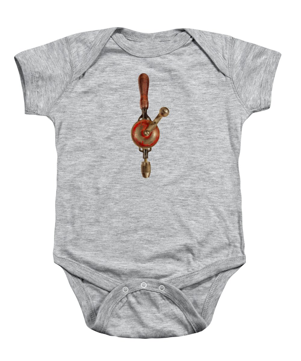 Antique Baby Onesie featuring the photograph Millers Falls Hand Drill by YoPedro