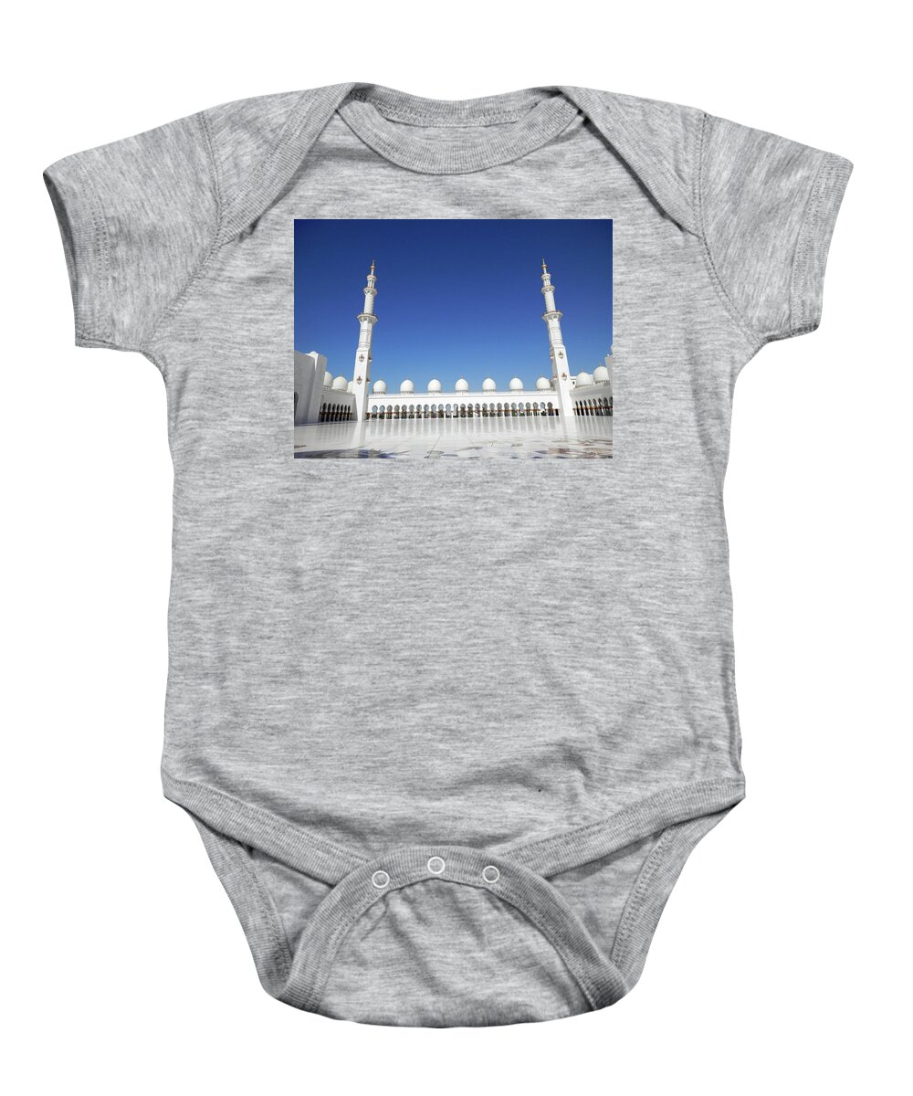 Minaret Baby Onesie featuring the photograph Minarets by Pema Hou