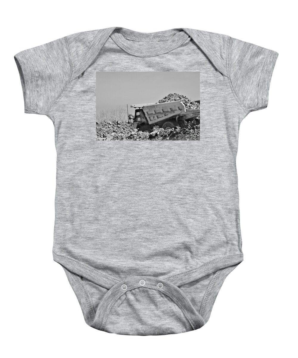 Mine Truck Baby Onesie featuring the photograph Mine truck by Elaine Berger