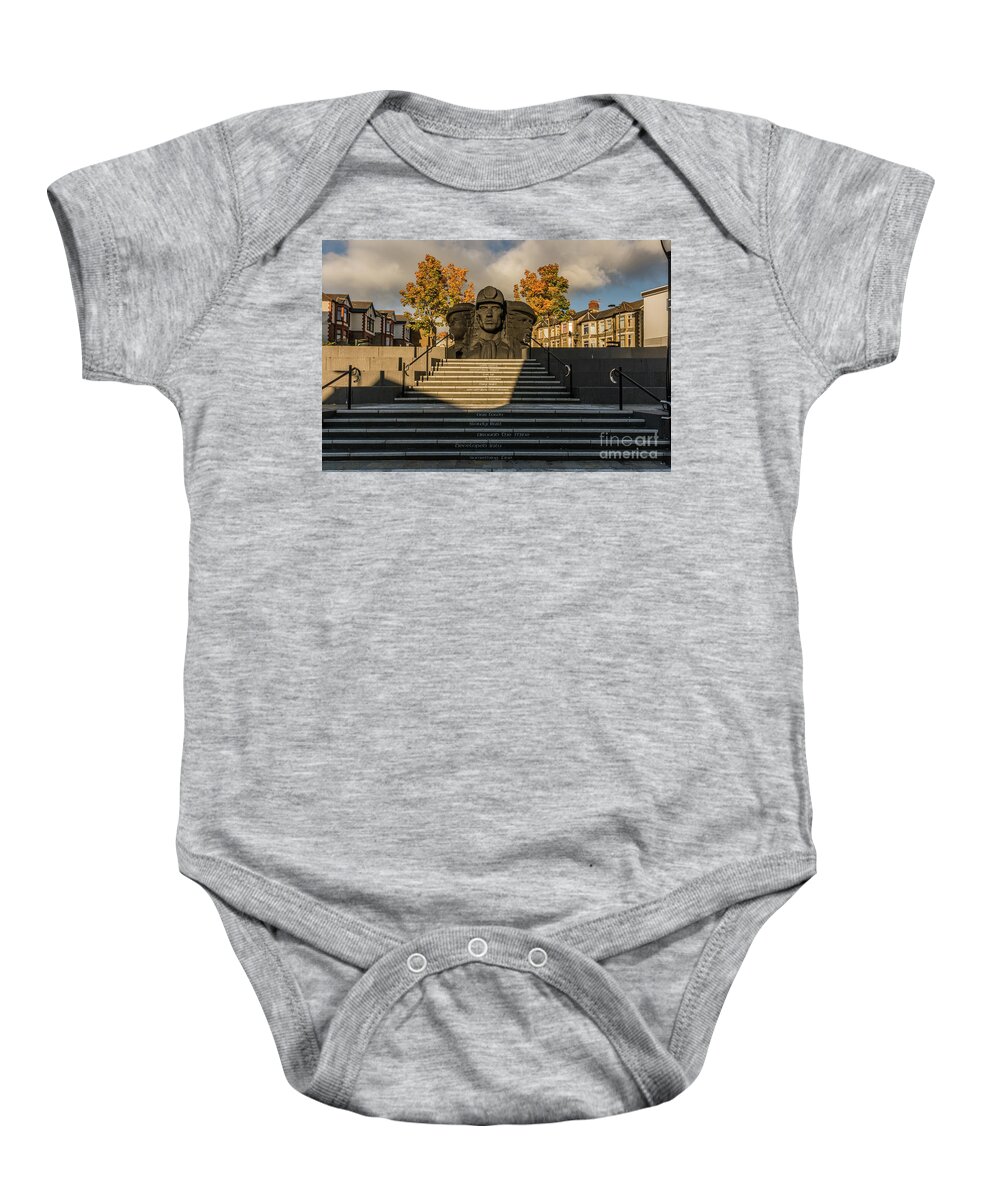 Bargoed Miners Baby Onesie featuring the photograph Miners In The Autumn 2 by Steve Purnell