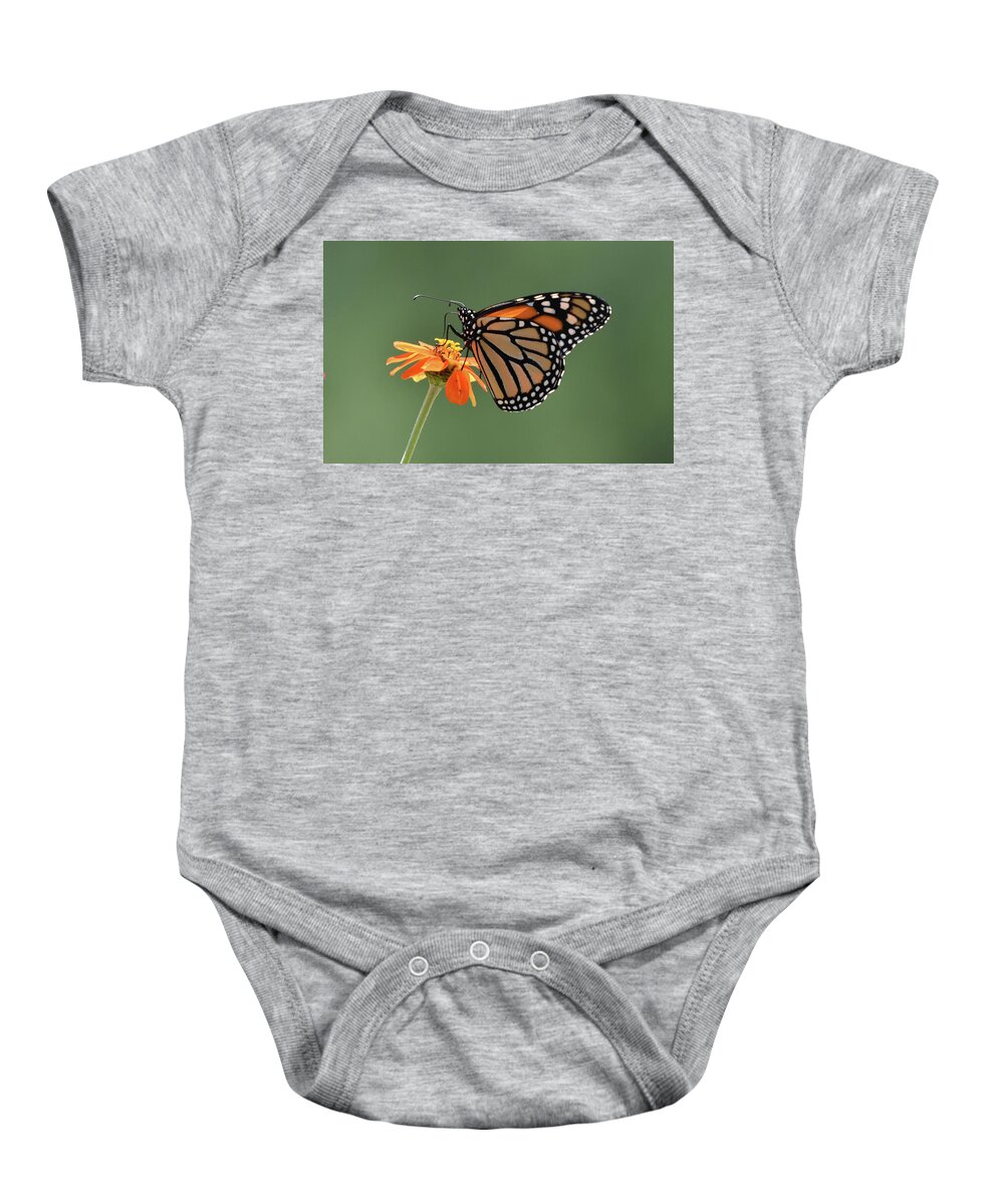 Monarch Baby Onesie featuring the photograph Monarch by Ben Foster