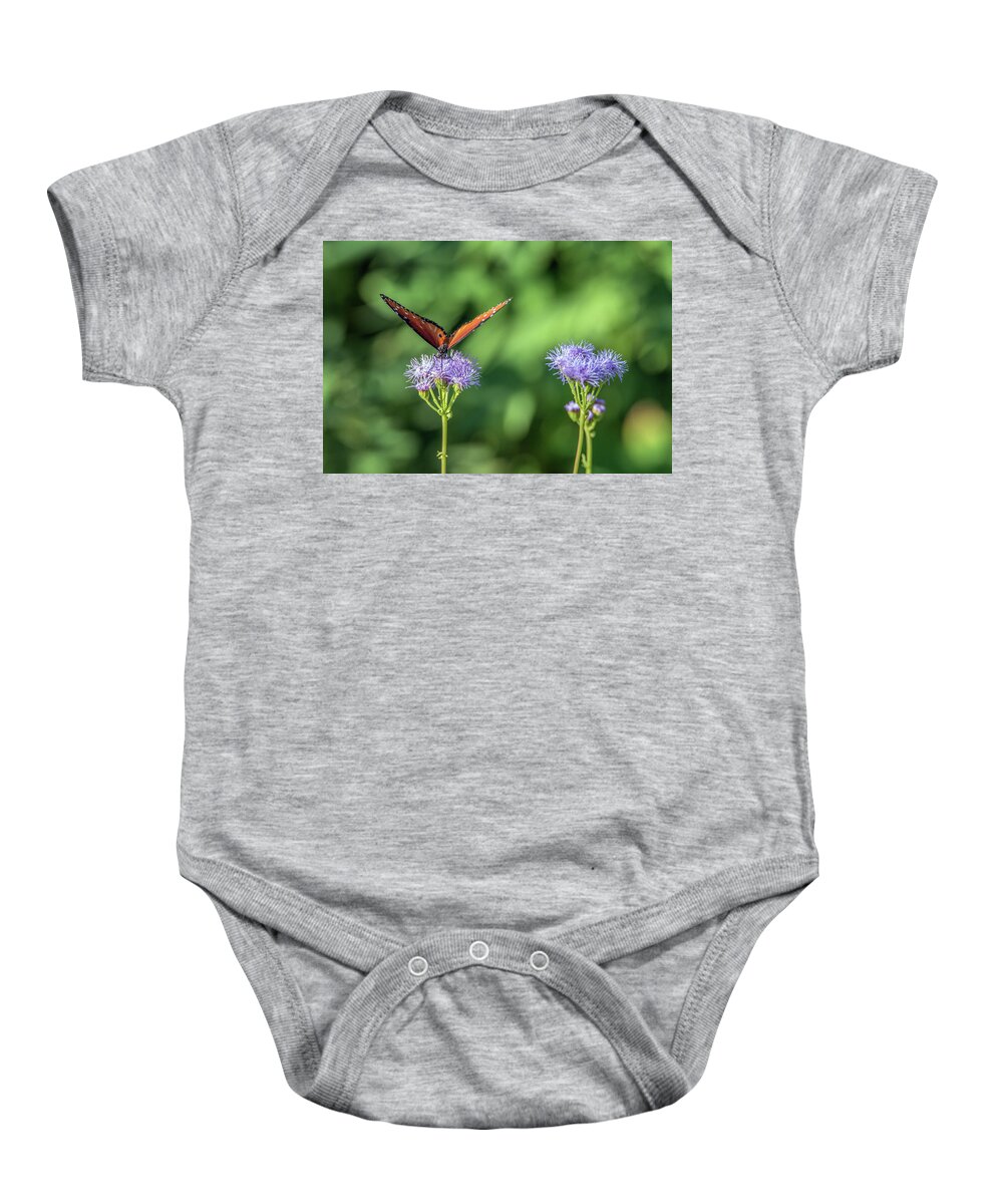 Monarch Baby Onesie featuring the photograph Monarch Butterfly 7478-101017-1cr by Tam Ryan