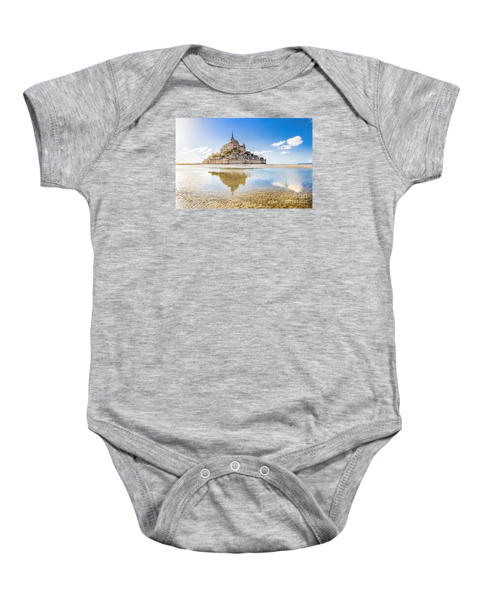 Mont Baby Onesie featuring the photograph Mont Saint Michel by JR Photography