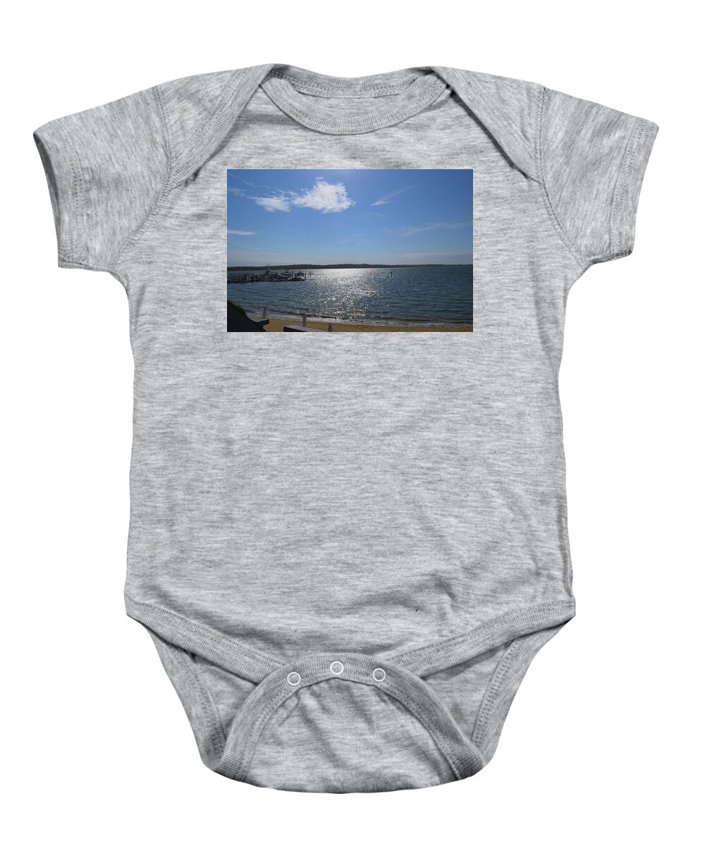 Water Baby Onesie featuring the photograph Montauk Seascape by Erik Burg