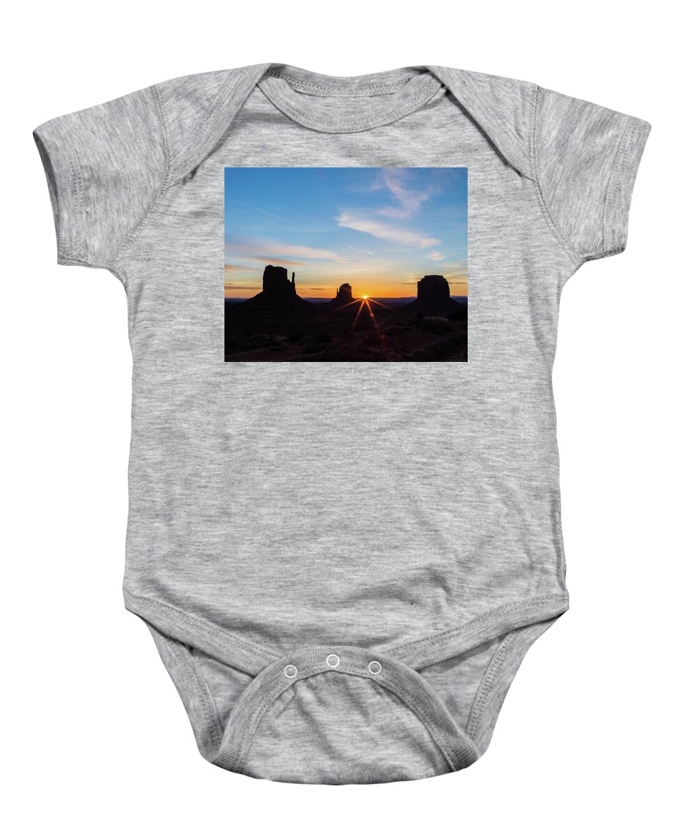 Photography Baby Onesie featuring the photograph Monument Valley Sunrise by Joe Kopp
