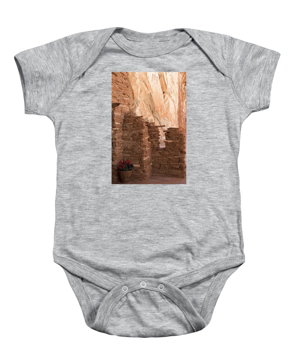 Moqui Cave Baby Onesie featuring the photograph Moqui Cave Details - 4 by Hany J