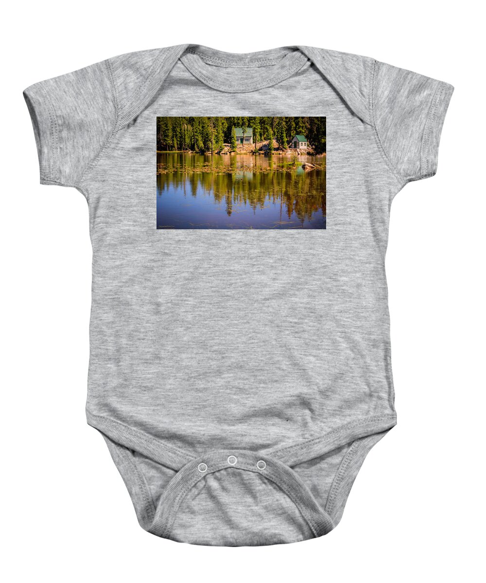 El Dorado County Baby Onesie featuring the photograph Mosquito Lake California 95223 by LeeAnn McLaneGoetz McLaneGoetzStudioLLCcom