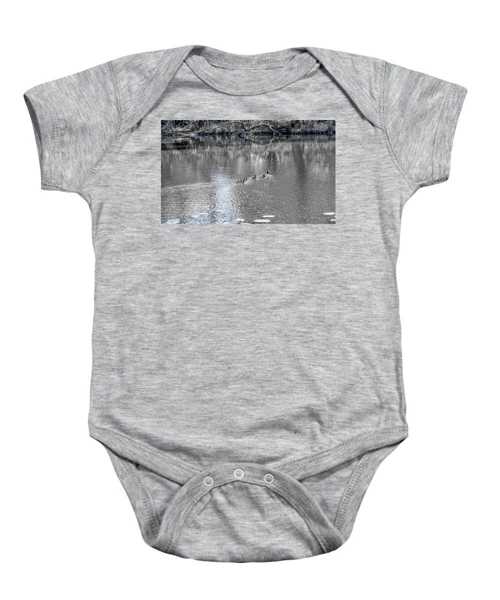 Mother Baby Onesie featuring the photograph Mother And Children.BW #e9 by Leif Sohlman