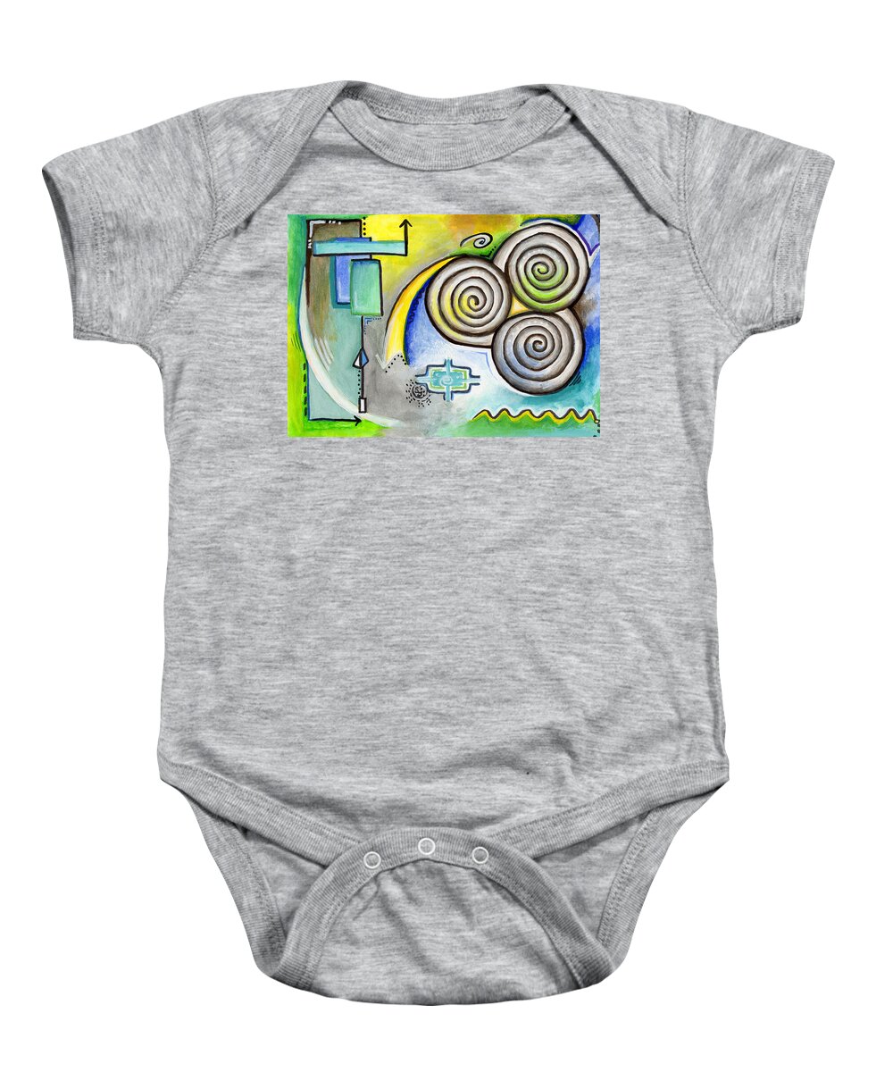 Earth Baby Onesie featuring the painting Mother Earth Heals by Shelly Tschupp
