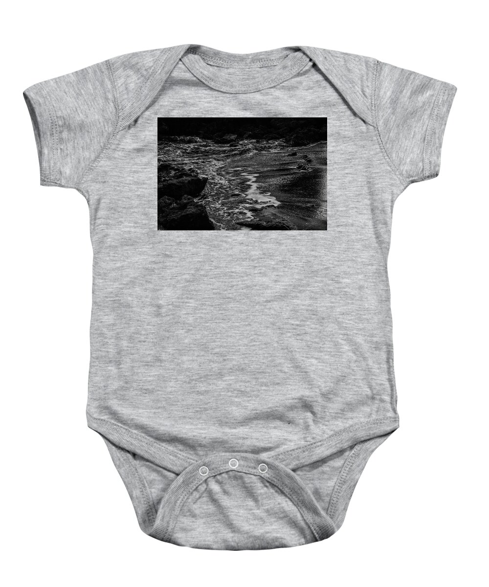 Movement Baby Onesie featuring the photograph Motion in Black and White by Nicole Lloyd