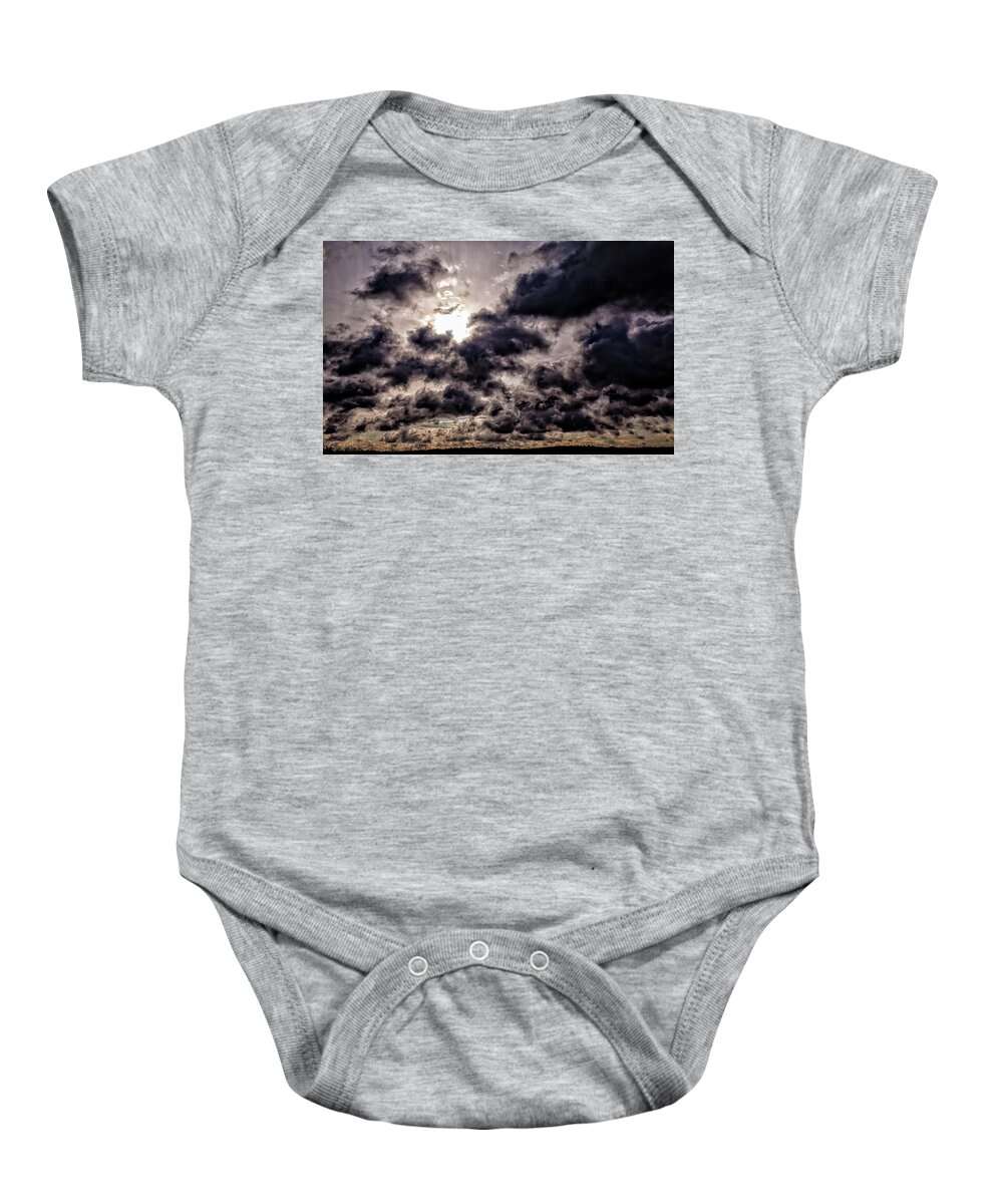 Sky Baby Onesie featuring the photograph Motley Sky by Irwin Barrett