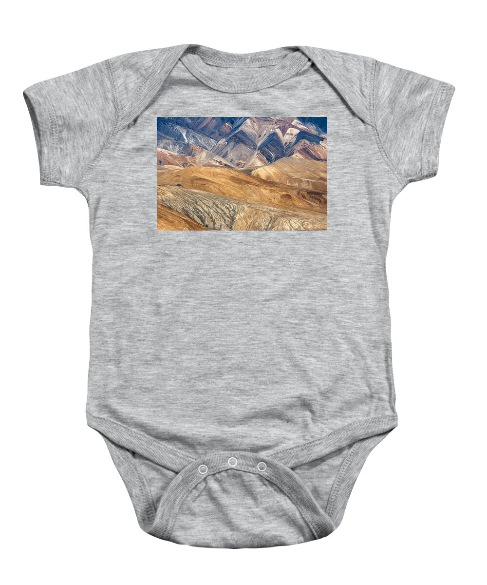 Mountain Baby Onesie featuring the photograph Mountain abstract 4 by Hitendra SINKAR