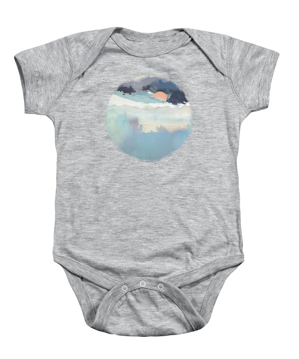 Mountain Baby Onesie featuring the digital art Mountain Dream by Spacefrog Designs