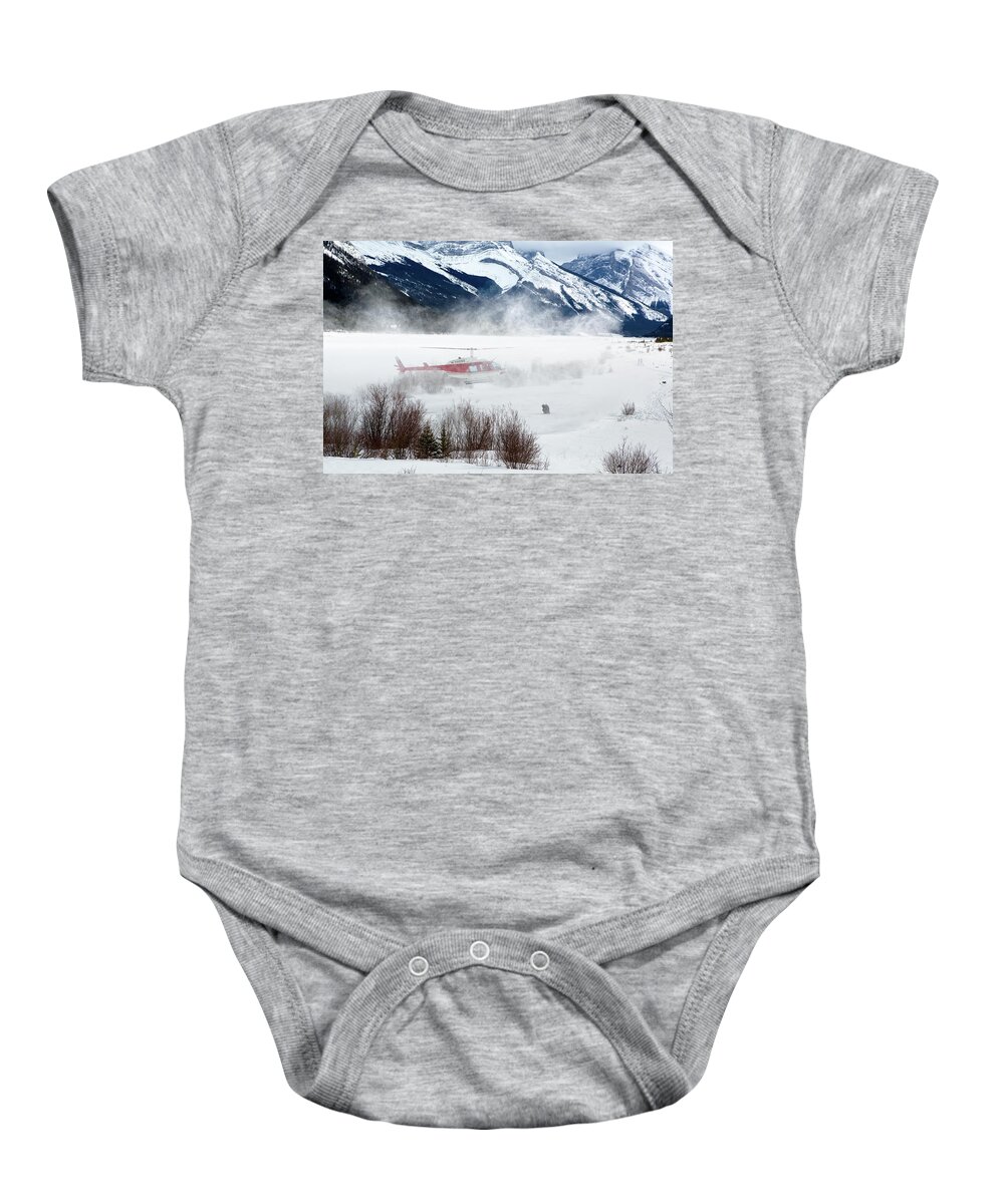 Blow Baby Onesie featuring the photograph Mountain Landing by David Buhler
