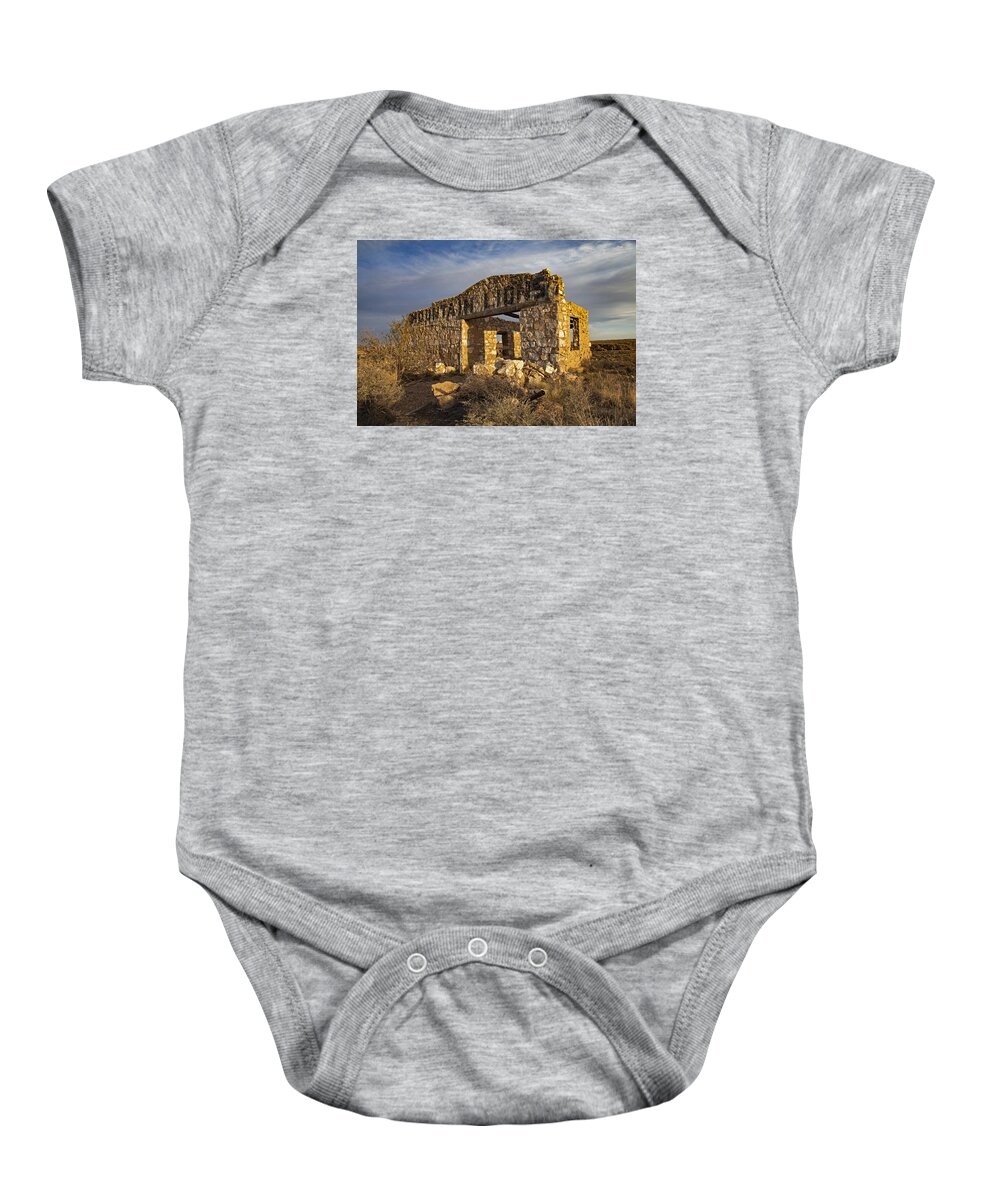 Route 66 Baby Onesie featuring the photograph Mountain Lion Zoo at Two Guns by Rick Pisio