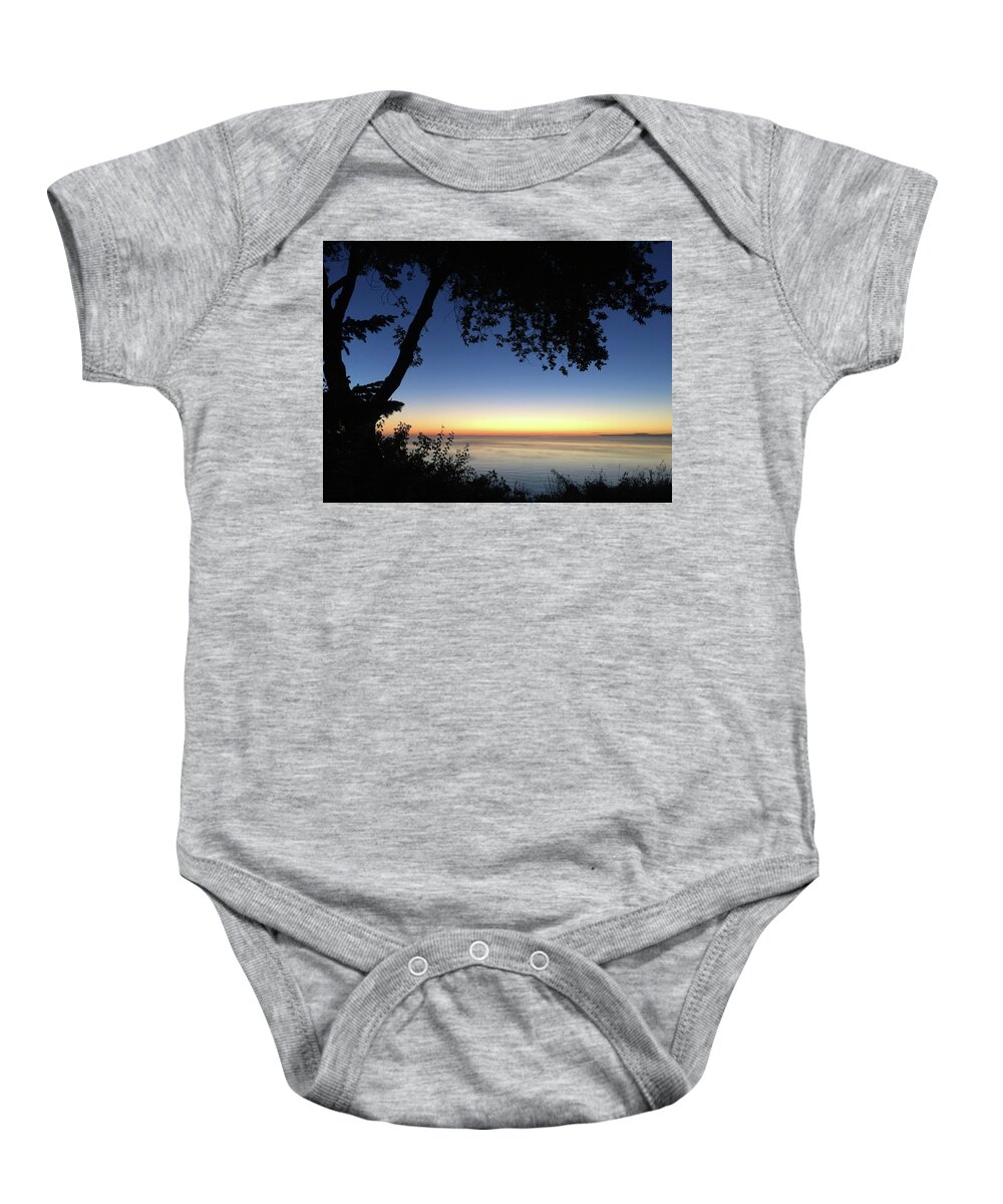 Lake Baby Onesie featuring the photograph Mourning by Terri Hart-Ellis