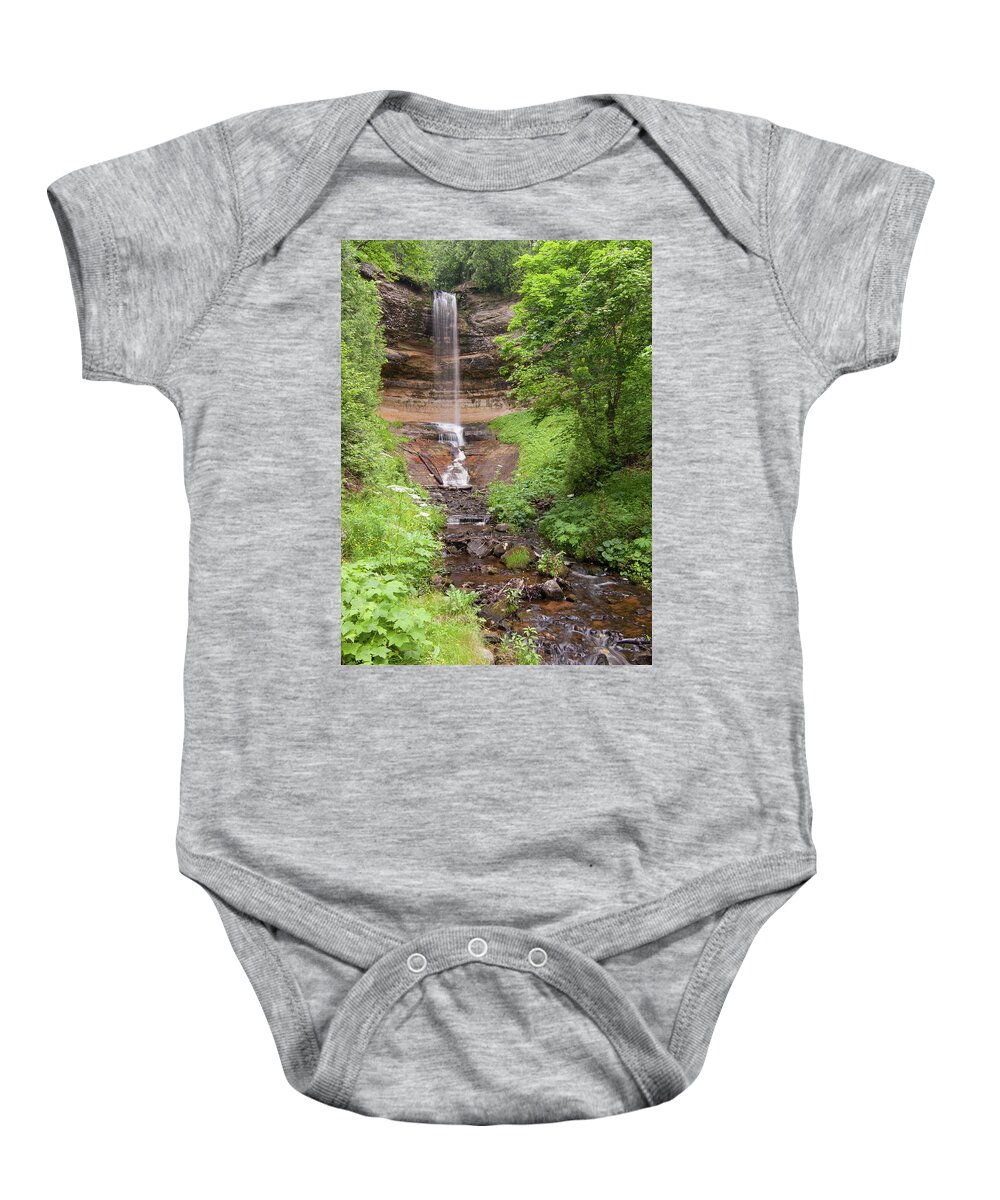 Waterfall Baby Onesie featuring the photograph Munising Falls by Paul Rebmann