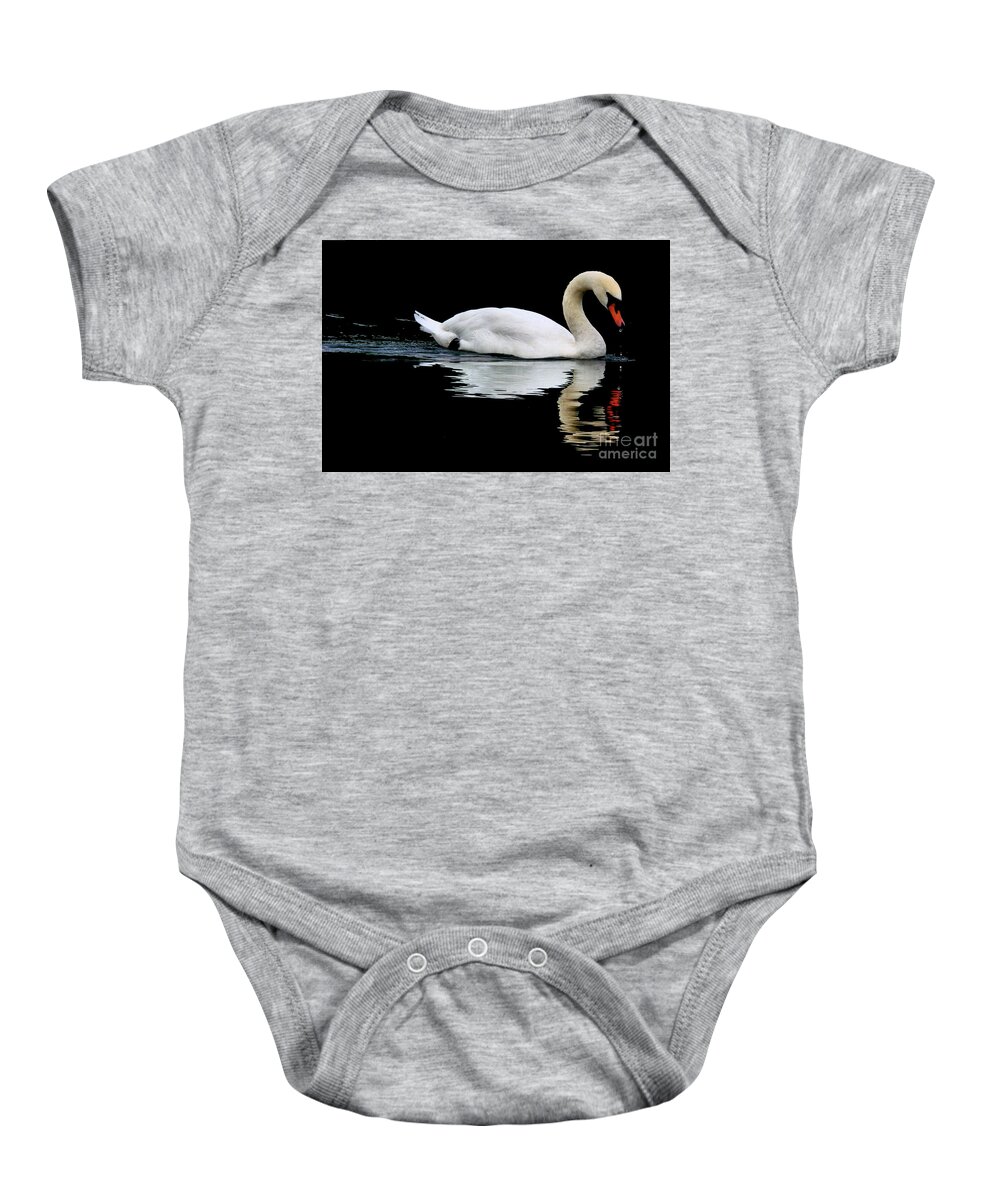Swan Baby Onesie featuring the photograph Mute Swan by Baggieoldboy