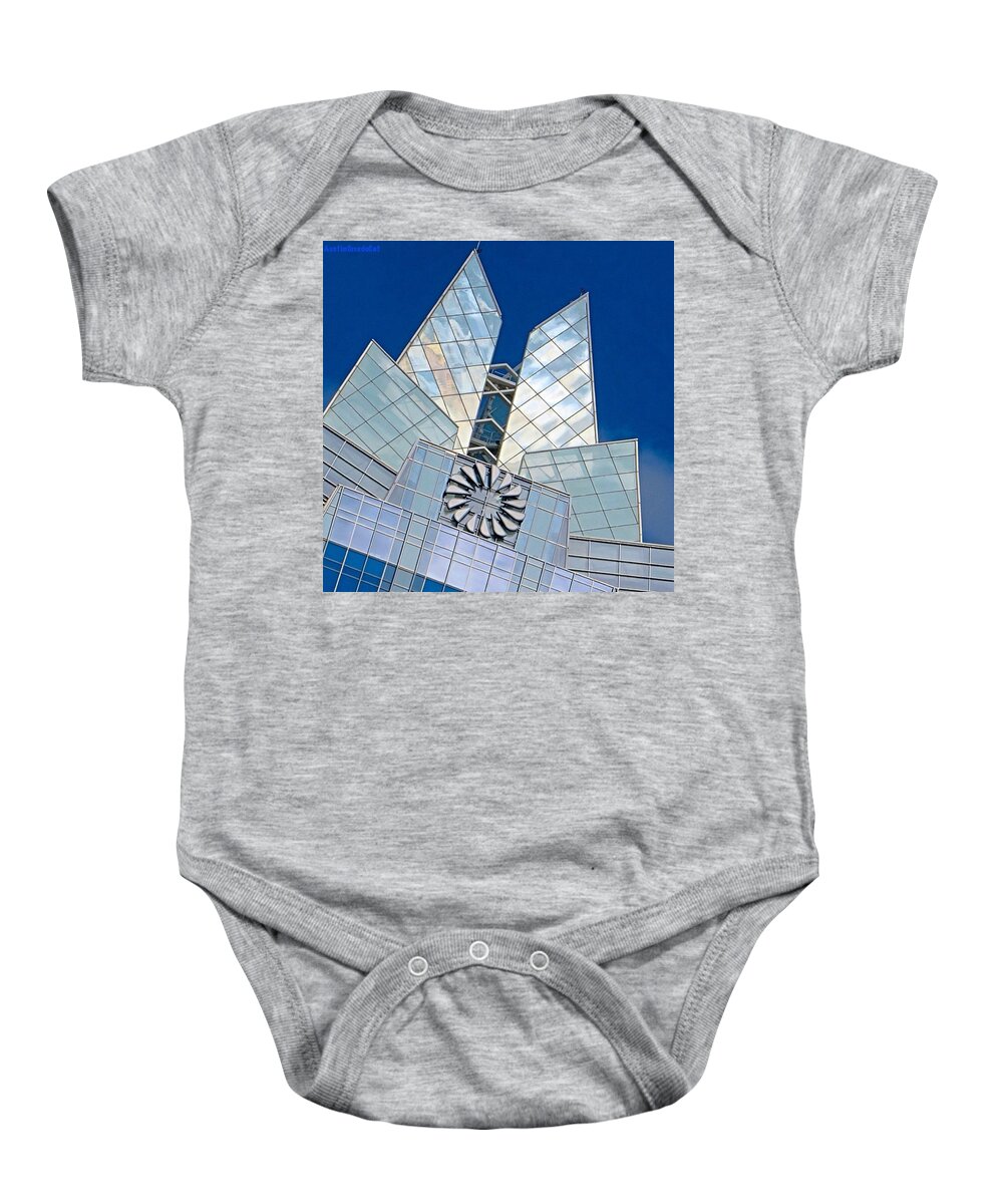Beautiful Baby Onesie featuring the photograph My Favorite #building In #myhometown by Austin Tuxedo Cat