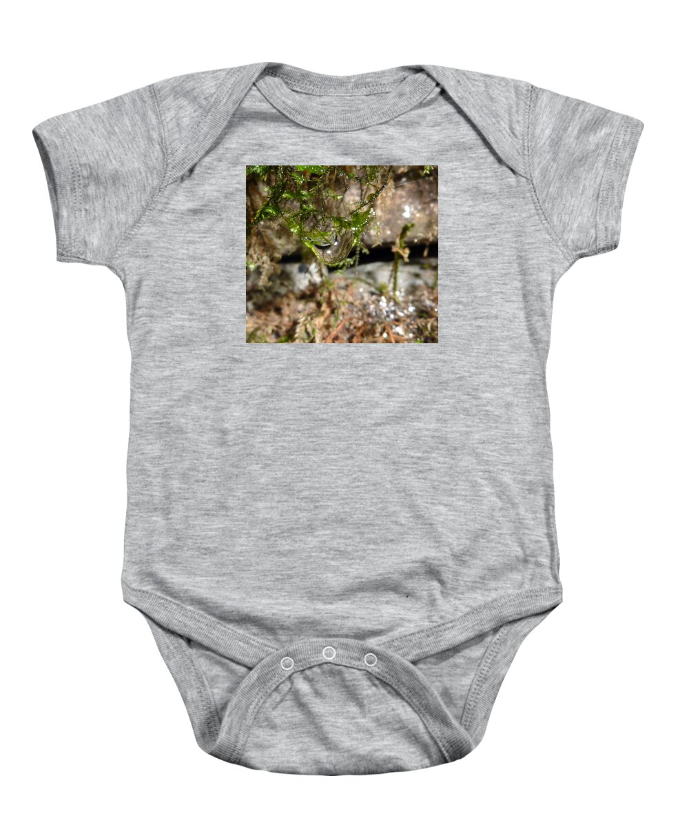 Macro Baby Onesie featuring the photograph Nature water drop by Lukasz Ryszka
