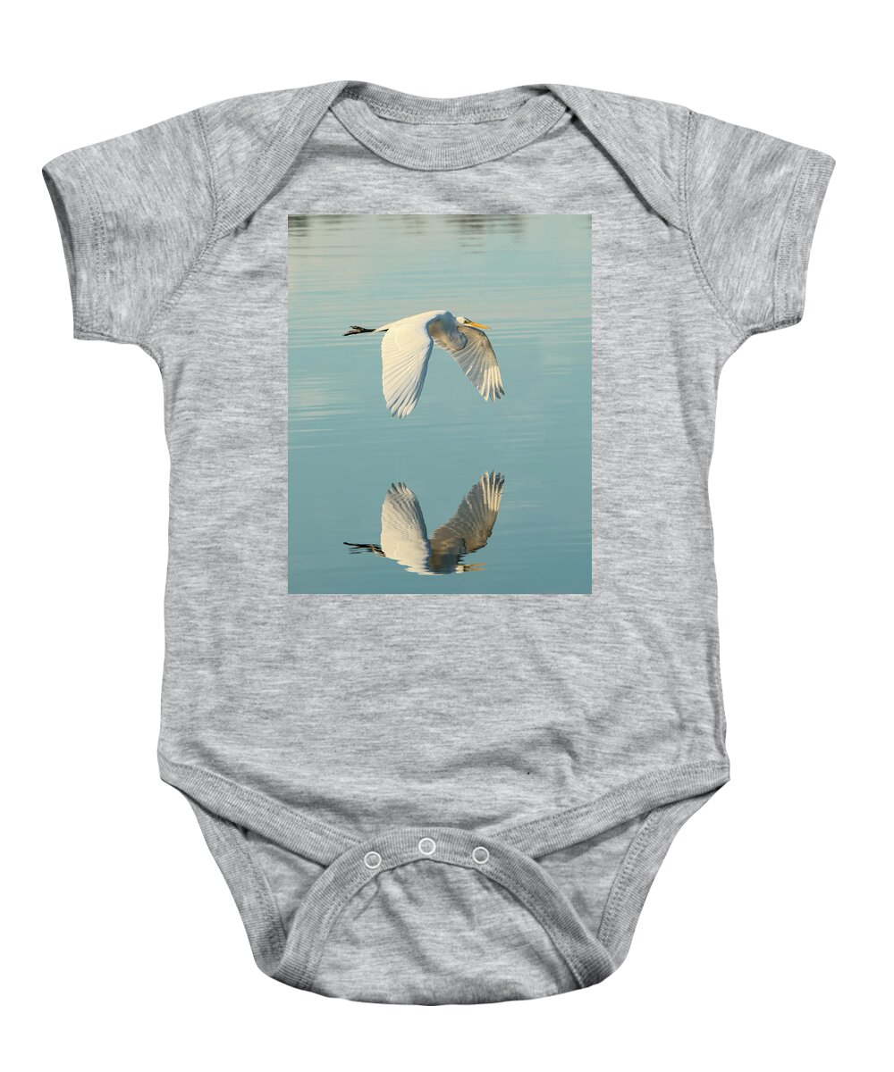Bird Baby Onesie featuring the photograph Nature's Mirror by Artful Imagery