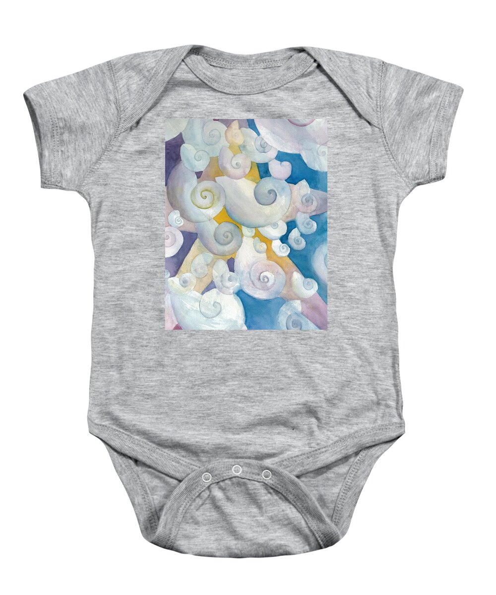 Ocean Baby Onesie featuring the painting Nautilus Star by Kelly Perez
