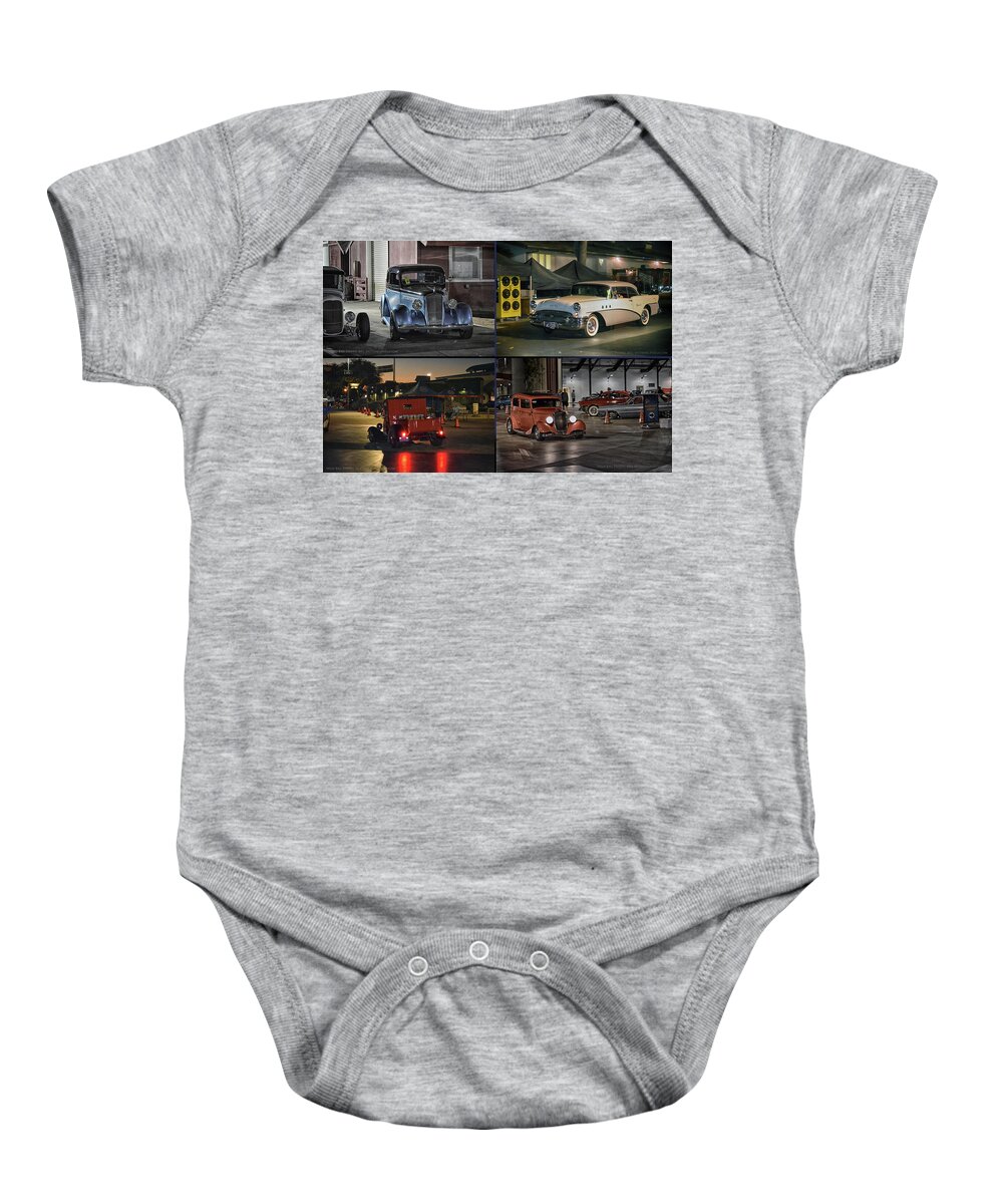 Collage Baby Onesie featuring the photograph Nite Shots at Cure by Bill Dutting