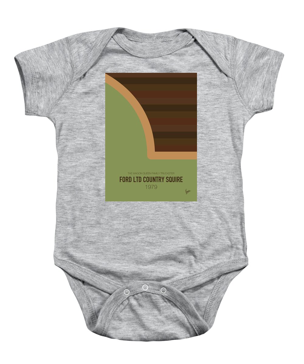 Minimal Baby Onesie featuring the digital art No021 My National Lampoon Vacation minimal movie car poster by Chungkong Art