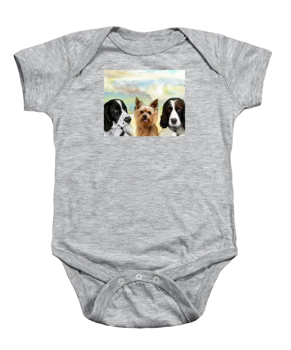 Springers Baby Onesie featuring the painting Normans Boys... by Mark Tonelli