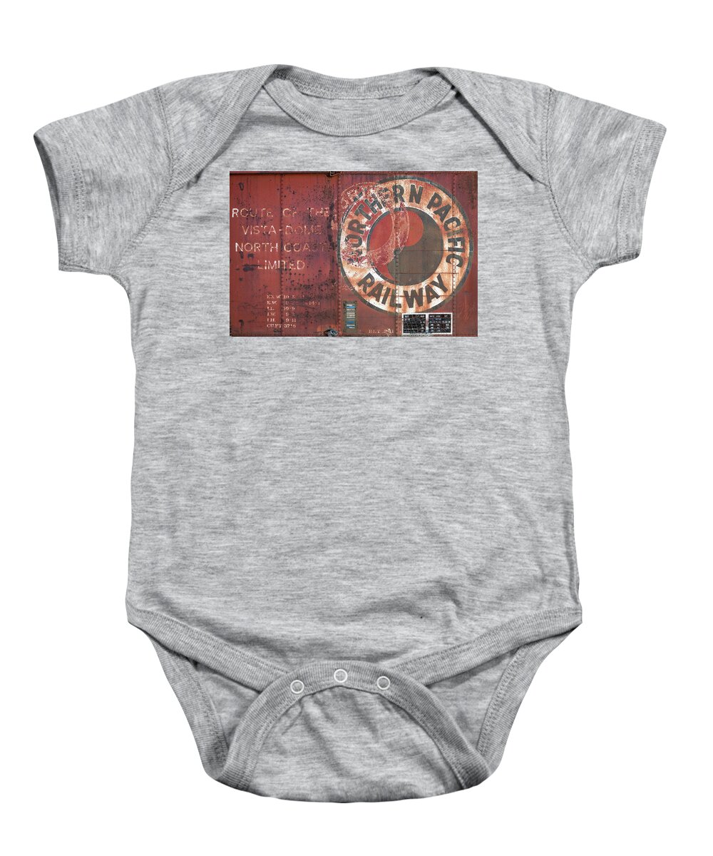 Logo Baby Onesie featuring the photograph Northern Pacific Railway by Todd Klassy