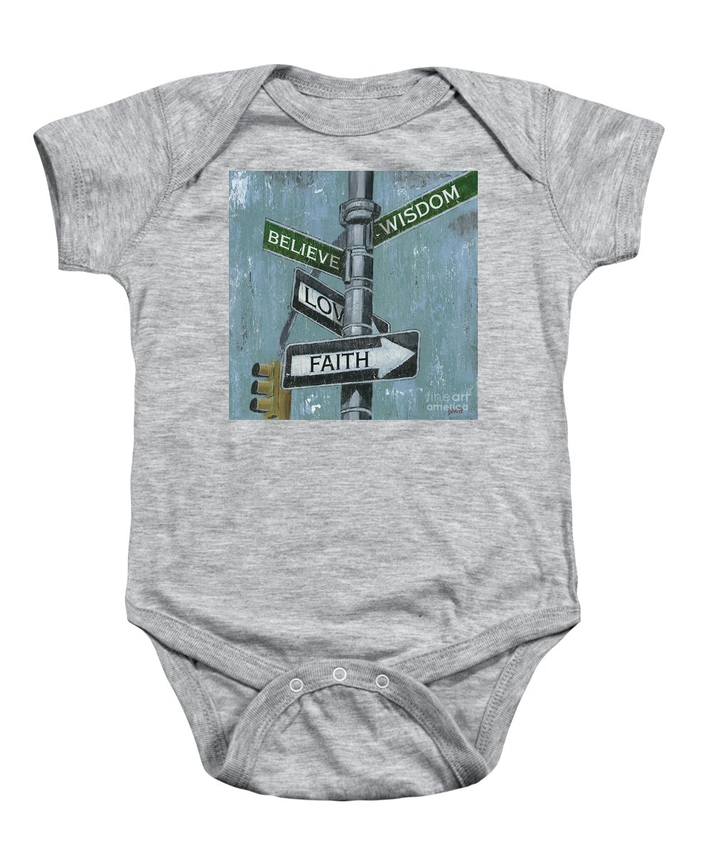#faatoppicks Baby Onesie featuring the painting NYC Inspiration 2 by Debbie DeWitt