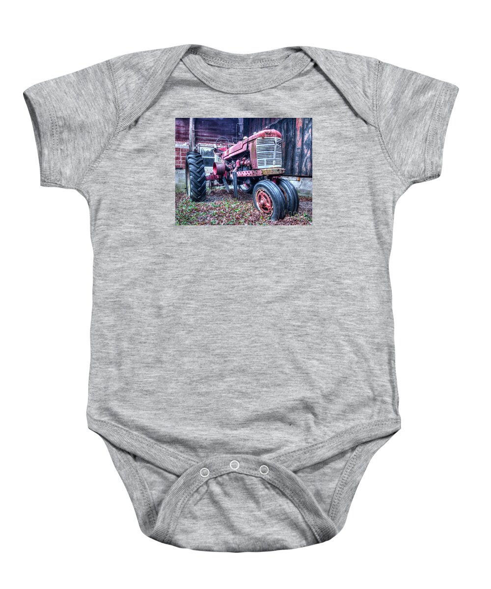 Tractors Baby Onesie featuring the photograph Old Farm Tractor by Rod Best