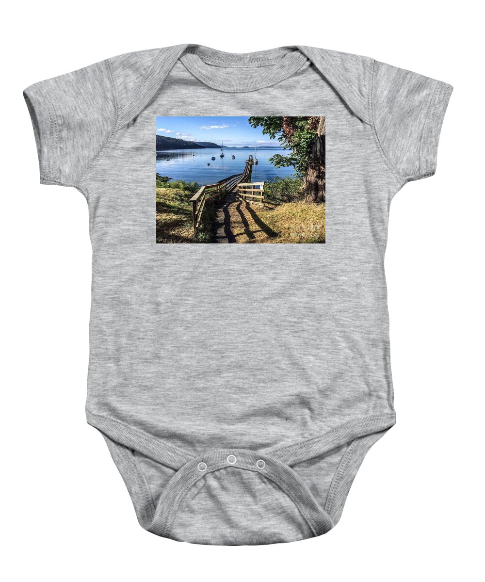 Olga Baby Onesie featuring the photograph Olga Pier #1 by William Wyckoff