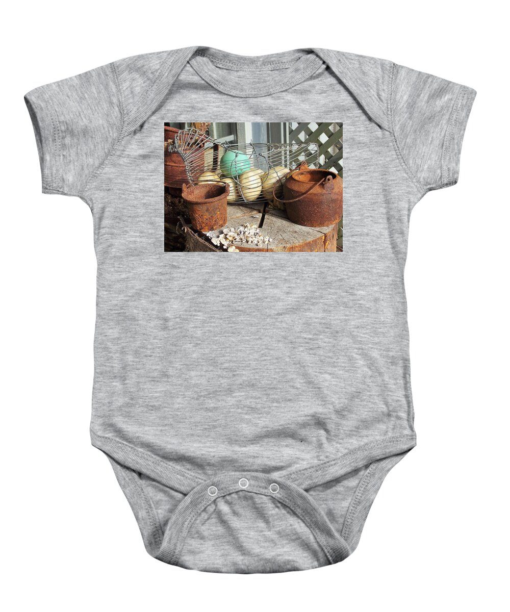 Eggs Baby Onesie featuring the photograph Sittin On the Front Porch by John Glass