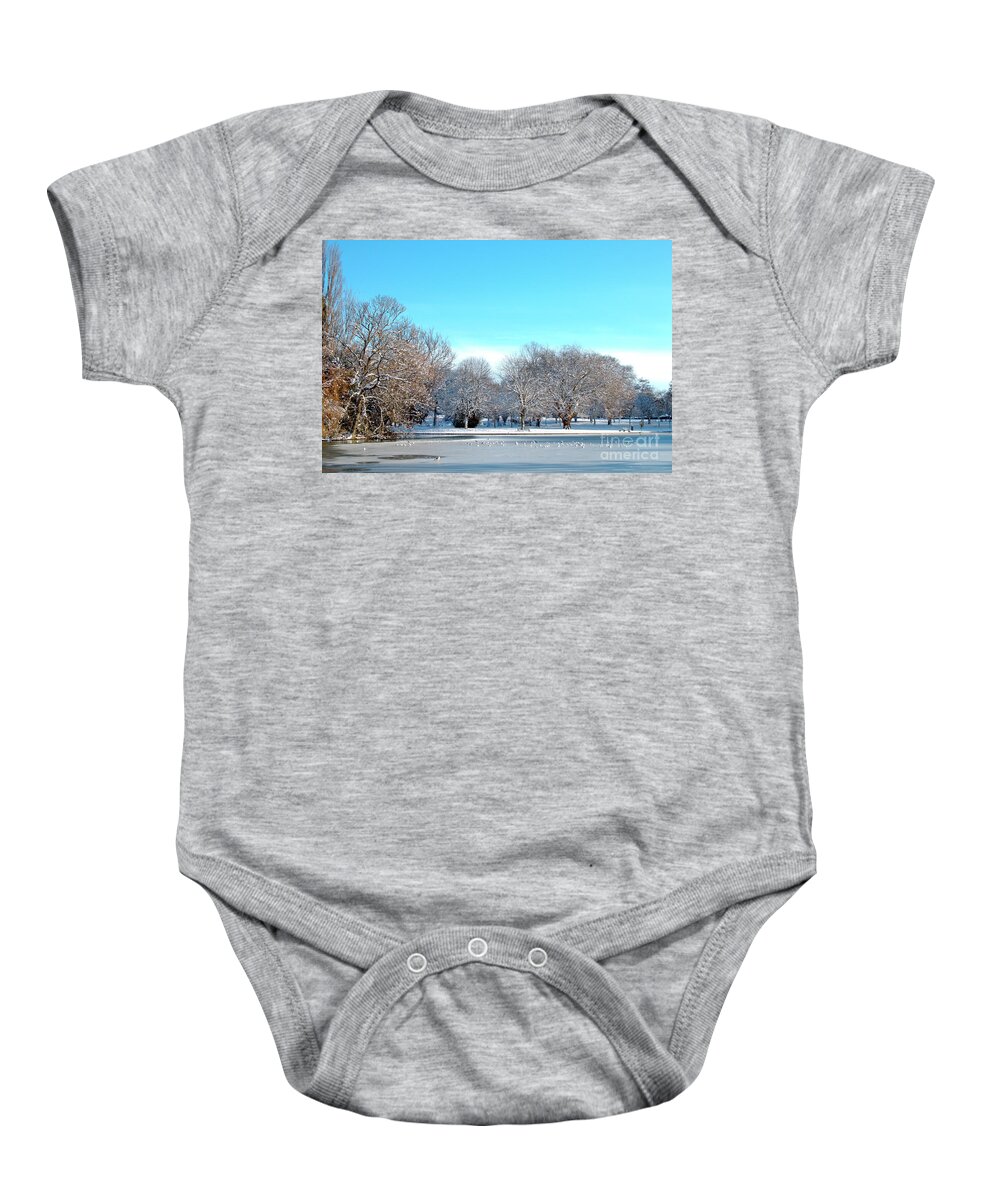 Landscape Baby Onesie featuring the photograph On Thin Ice by Baggieoldboy